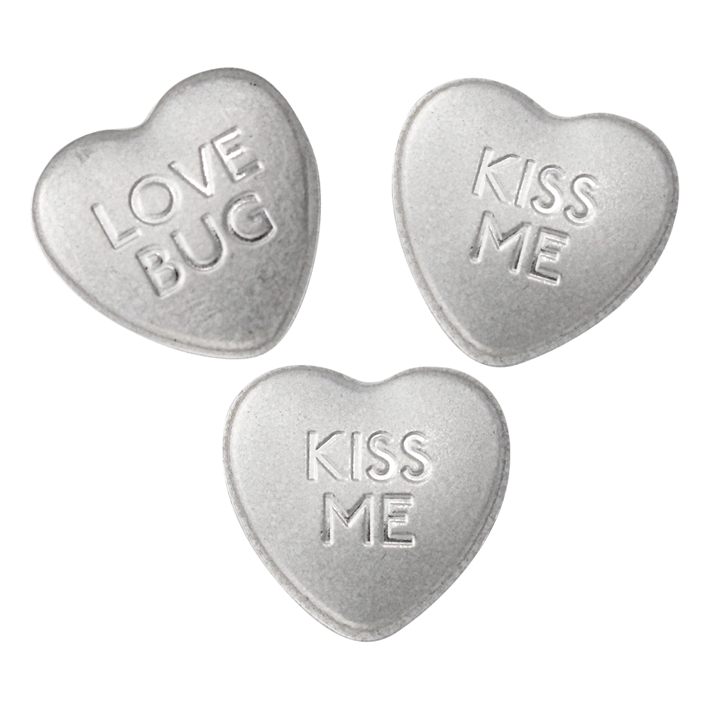 2023 SWEETHEARTS CANDY 30 GRAM SILVER PAMP 3-HEART SET