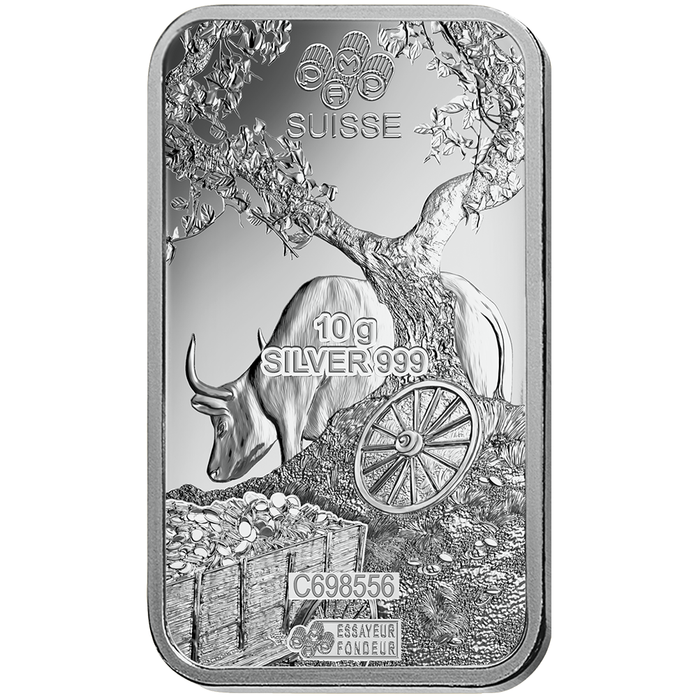 Lunar Ox Silver Minted Bar - 10g | PAMP