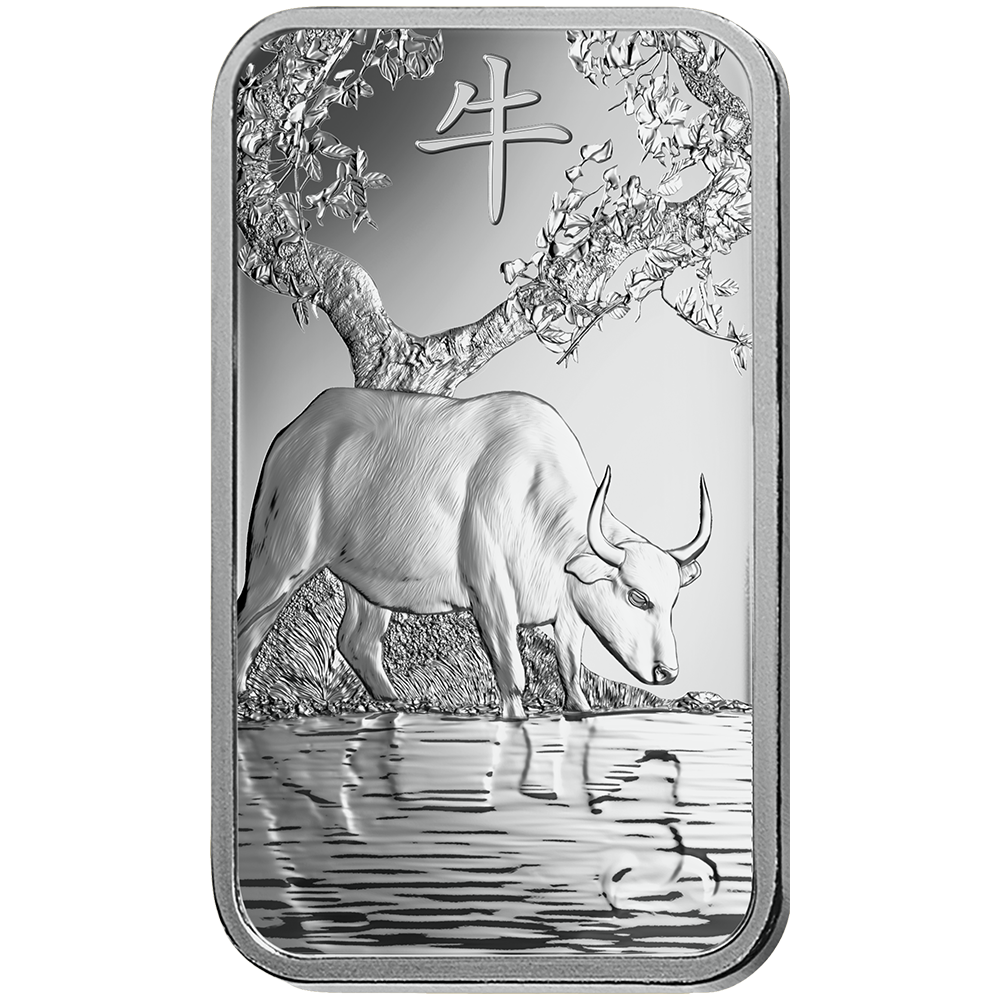 Lunar Ox Silver Minted Bar - 10g | PAMP