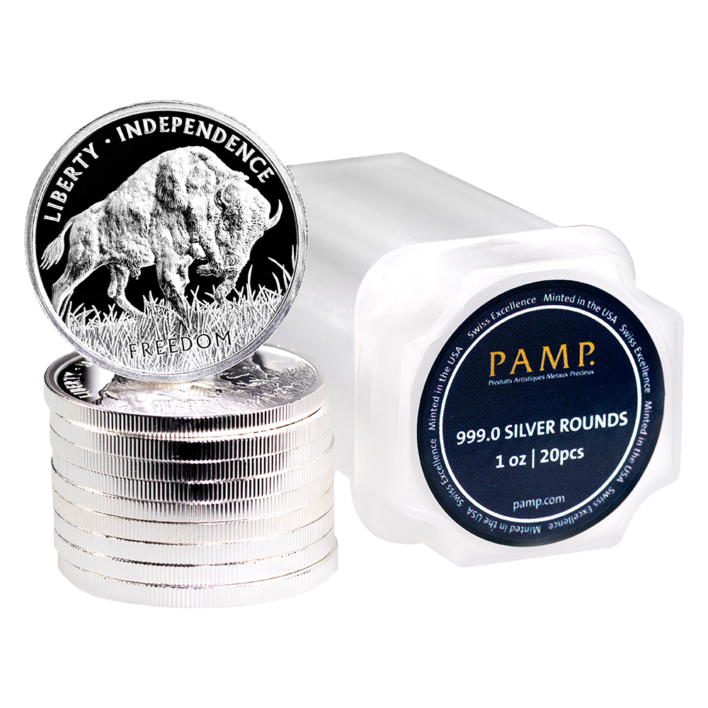 PAMP American Buffalo 999.0 Pure 1oz Silver Round | PAMP